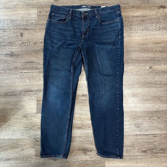 Old Navy Mens 38 x30 Athletic Taper Dark Wash Jeans Denim - Picture 1 of 4